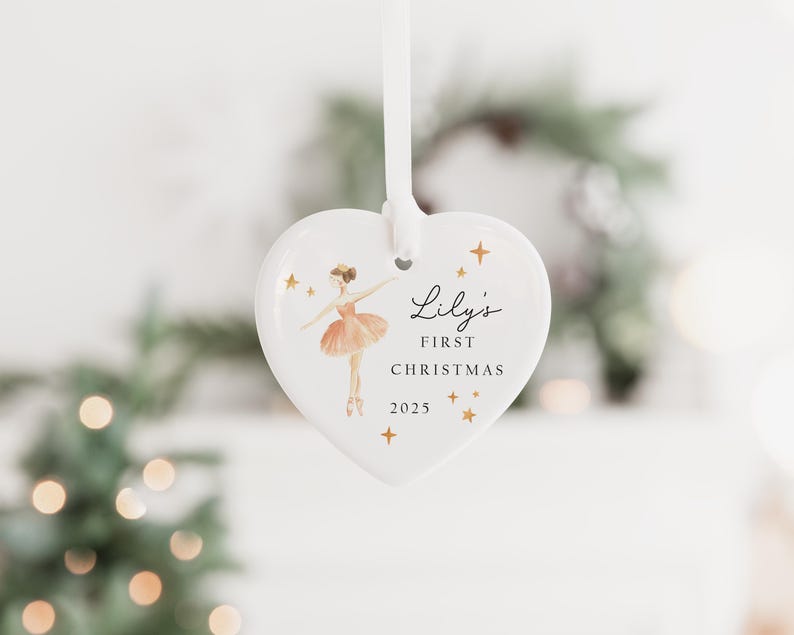 Personalised Baby's First Christmas Decoration | Keepsake Christmas Bauble Gift Ceramic Ornament | Baby's 1st Christmas Nutcracker Bauble immagine 4