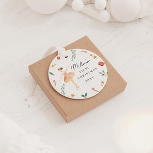 Personalised Baby's First Christmas Decoration | Keepsake Christmas Bauble Gift Ceramic Ornament | Baby's 1st Christmas Nutcracker Bauble image 5