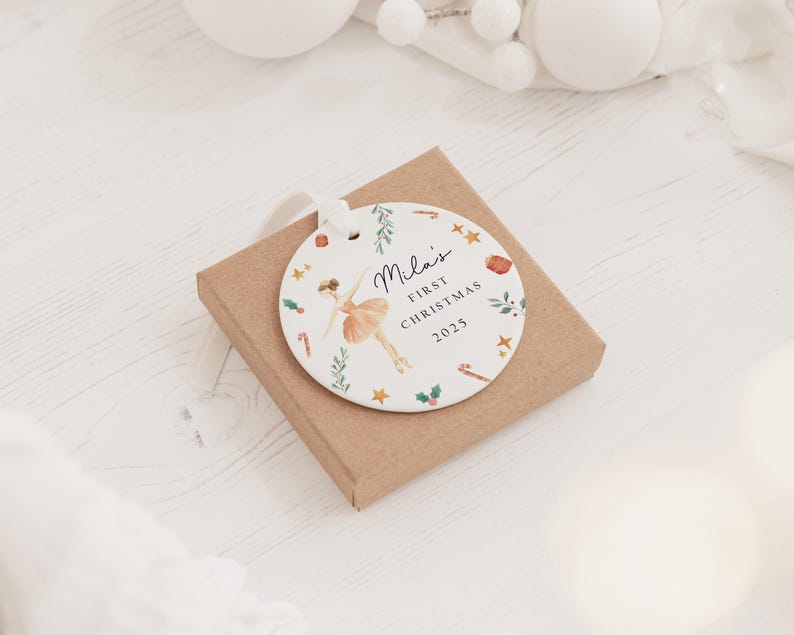 Personalised Baby's First Christmas Decoration | Keepsake Christmas Bauble Gift Ceramic Ornament | Baby's 1st Christmas Nutcracker Bauble image 5
