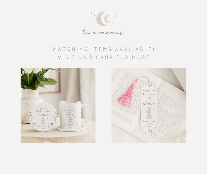 First Mothers Day Nana Gift | Personalised First Mother's Day Ceramic Heart or Disc with Giftbox for New Nana | Nanna | Nanny | Nan image 5