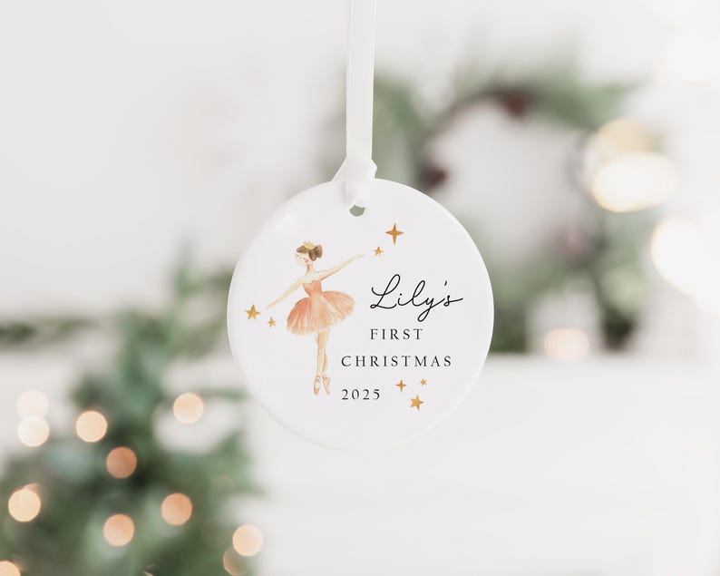 Personalised Baby's First Christmas Decoration | Keepsake Christmas Bauble Gift Ceramic Ornament | Baby's 1st Christmas Nutcracker Bauble immagine 8
