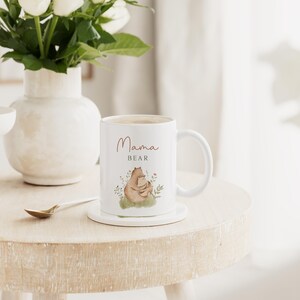 New Mummy Gift | Mama Bear Mug & Coaster Set | Mother's Day Gift | Mama Birthday Gift | Baby Shower Gift | Pregnant Friend Gift | Mama Mummy Mug Only