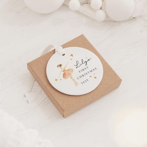 Personalised Baby's First Christmas Decoration | Keepsake Christmas Bauble Gift Ceramic Ornament | Baby's 1st Christmas Nutcracker Bauble immagine 7