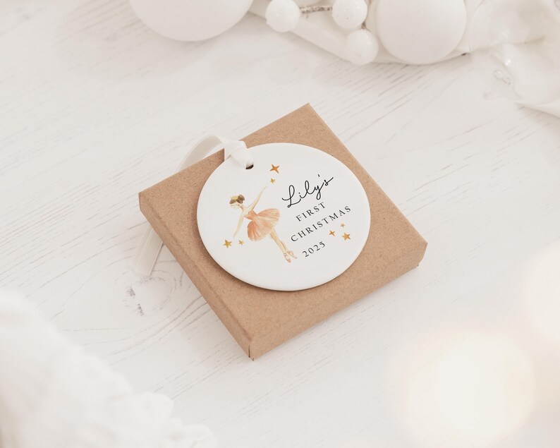 Personalised Baby's First Christmas Decoration | Keepsake Christmas Bauble Gift Ceramic Ornament | Baby's 1st Christmas Nutcracker Bauble immagine 7