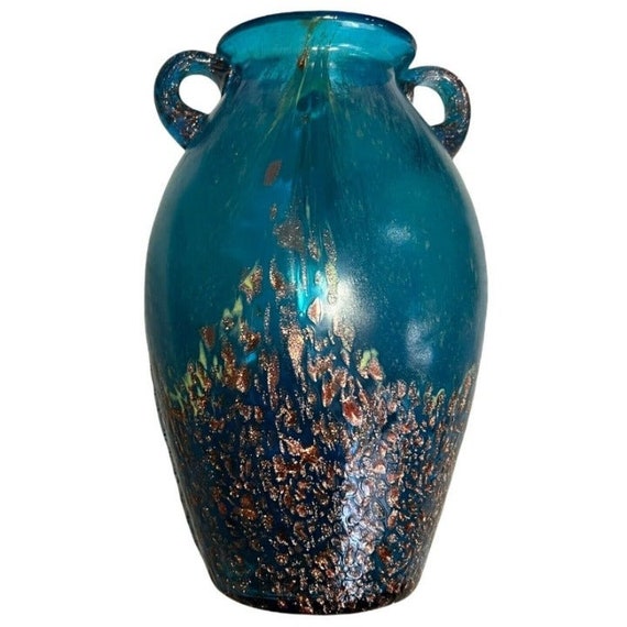 Dale Tiffany Handblown Glass Amphora Favrile Vase 8 Etsy