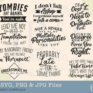 Sarcastic svg bundle, Sarcastic sayings bundle, Funny sayings svg, Sarcastic quotes svg, Sarcastic tshirt designs, Sarcastic Hand Lettering
