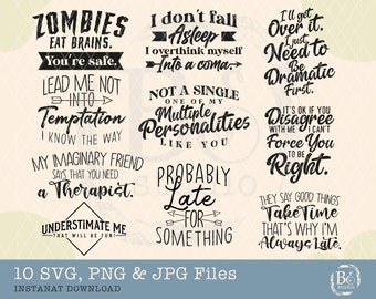Sarcastic svg bundle, Sarcastic sayings bundle, Funny sayings svg, Sarcastic quotes svg, Sarcastic tshirt designs, Sarcastic Hand Lettering