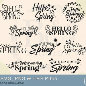 Spring svg bundle, Spring Floral svg, Welcome spring svg, Flower svg, Spring svg, Hello Spring Svg, Spring is Here Svg, Spring quote bundle