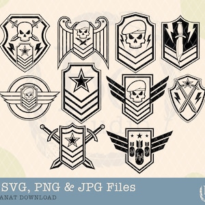 Army Badges Svg Bundle, Military Patch Svg, Air Force Svg, Captain Sign Svg, Paratrooper Svg, Insignia Badge Patches Svg, Air Force Svg, png