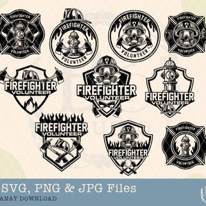 Firefighter Volunteer Svg Bundle, Firefighter Svg Bundle, Firefighter Department svg, Fire man svg, Fire department svg, Volunteers svg, Png