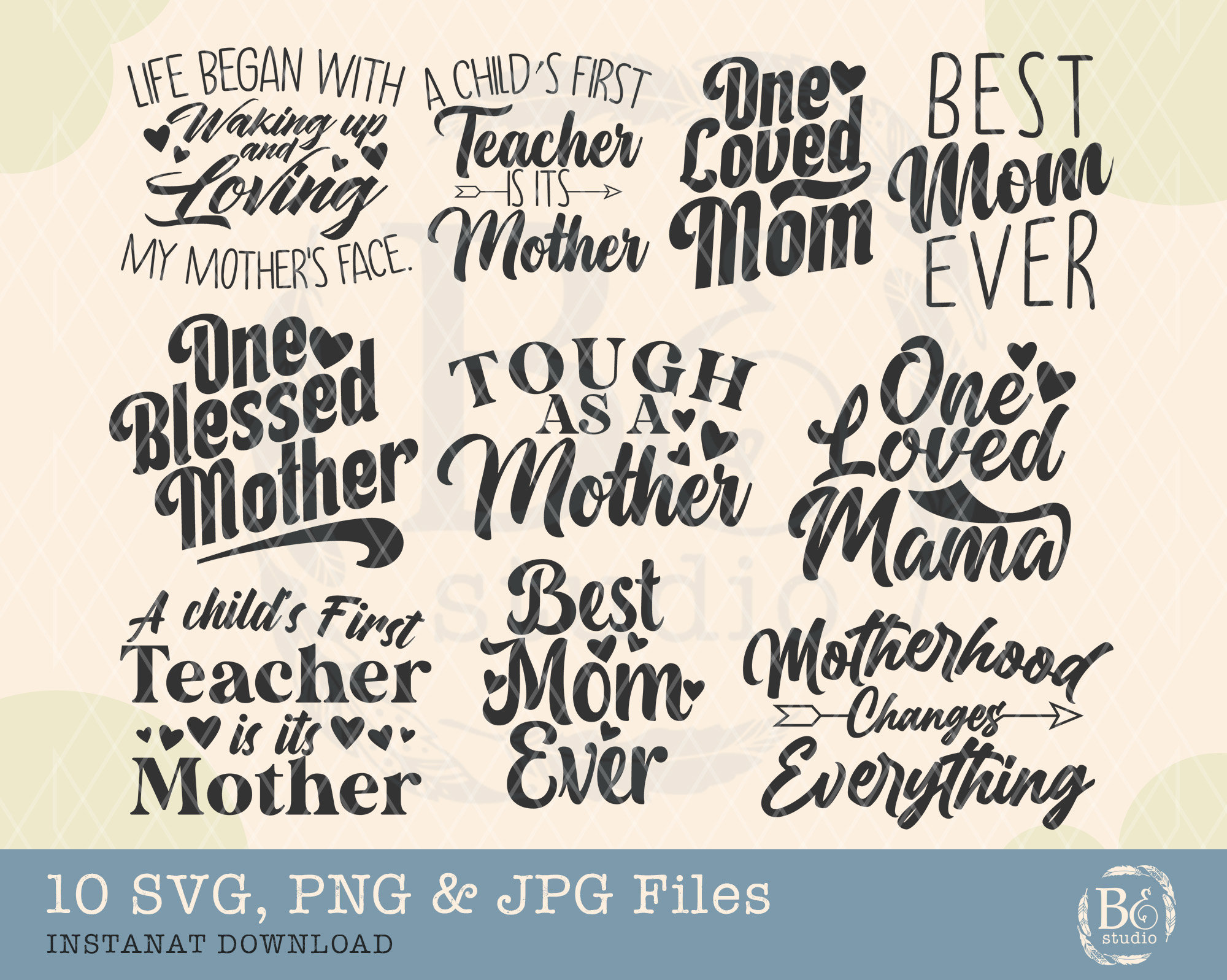 Mom Svg Bundle, Mom Quotes Bundle Svg, Boy Mom Svg, Mother's Day Hand