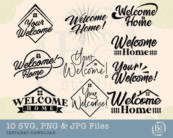 Welcome Home Svg Bundle Welcome Svg Bundle Welcome Svg for | Etsy