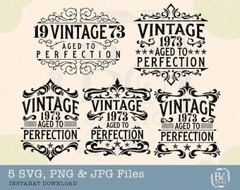 50th Birthday Svg, Vintage 1973 Svg, 50th Birthday Shirt, 1973 Vintage bundle, Vintage Birthday shirt, 50th Birthday Gift Idea, 1973 svg