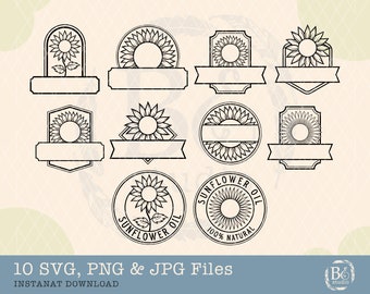 Sunflower Svg Bundle, Sunflower oil svg, Sunflower shirt svg, Floral svg, Flowers svg, Sunflowers Monogram svg, Sunflower cut files, Clipart
