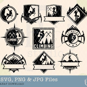 Climbing Svg Bundle, Rock Climbing Svg, Climber Svg, Mountain Climbing svg, Mountain svg, Outdoor svg, adventure svg, Climbing svg, Vector