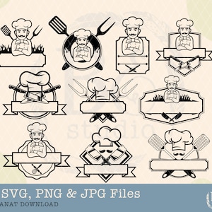 Chef-Svg-Bundle, Kochmütze svg, Kochen svg, Küche svg, Chef-Tools svg, Restaurant svg, Chefkoch svg, Chef-Zeichen svg, Chef Gear svg, Vektor