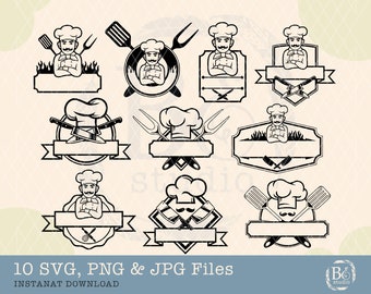 Chef Svg Bundle, Chef Hat svg, Cooking svg, Kitchen svg, Chef tools svg, Restaurant svg, Head chef svg, Chef sign svg, Chef Gear svg, Vector