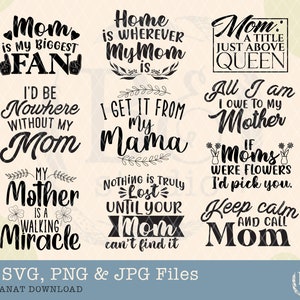 Mom Svg Bundle, Mother&#39;s day svg, Mom life svg, Mama svg, Best mama svg, Mom of boys girls svg, Mom quotes svg, Best Mom svg, Mother svg