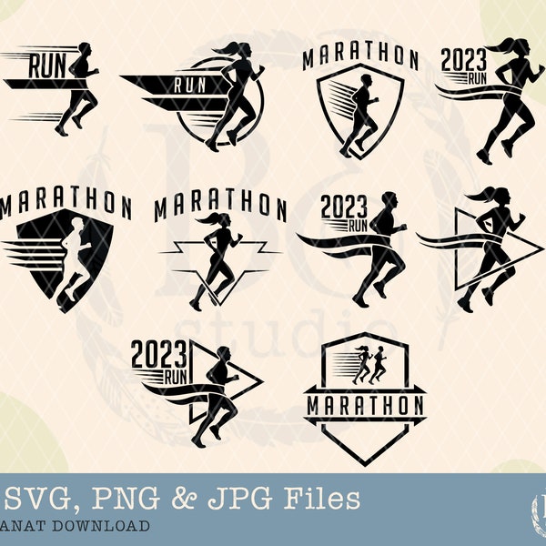 Marathon Svg, Marathon Runner Svg, Runners svg, Runner svg, Marathon bundle design, Marathon Vector, Run svg, Exercise svg, Running svg, png