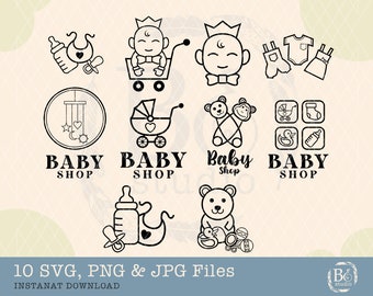 Baby Stuff Svg Bundle, Baby Shower Svg, Newborn Svg, Baby Shop Svg, Baby Clipart, Baby stuff svg, Baby shirts, Cut File For Cricut, Png, Svg
