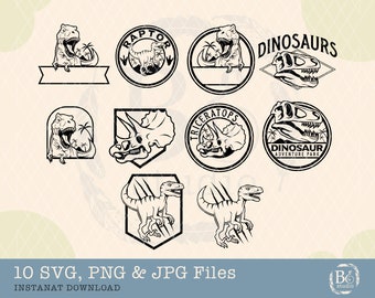 Dinosaur Svg Bundle, Dinosaur clipart, Dinosaur silhouette svg, Dinosaur shirt svg, Zoo svg, Dino svg, T-rex svg, Raptor svg, Cut Files, svg