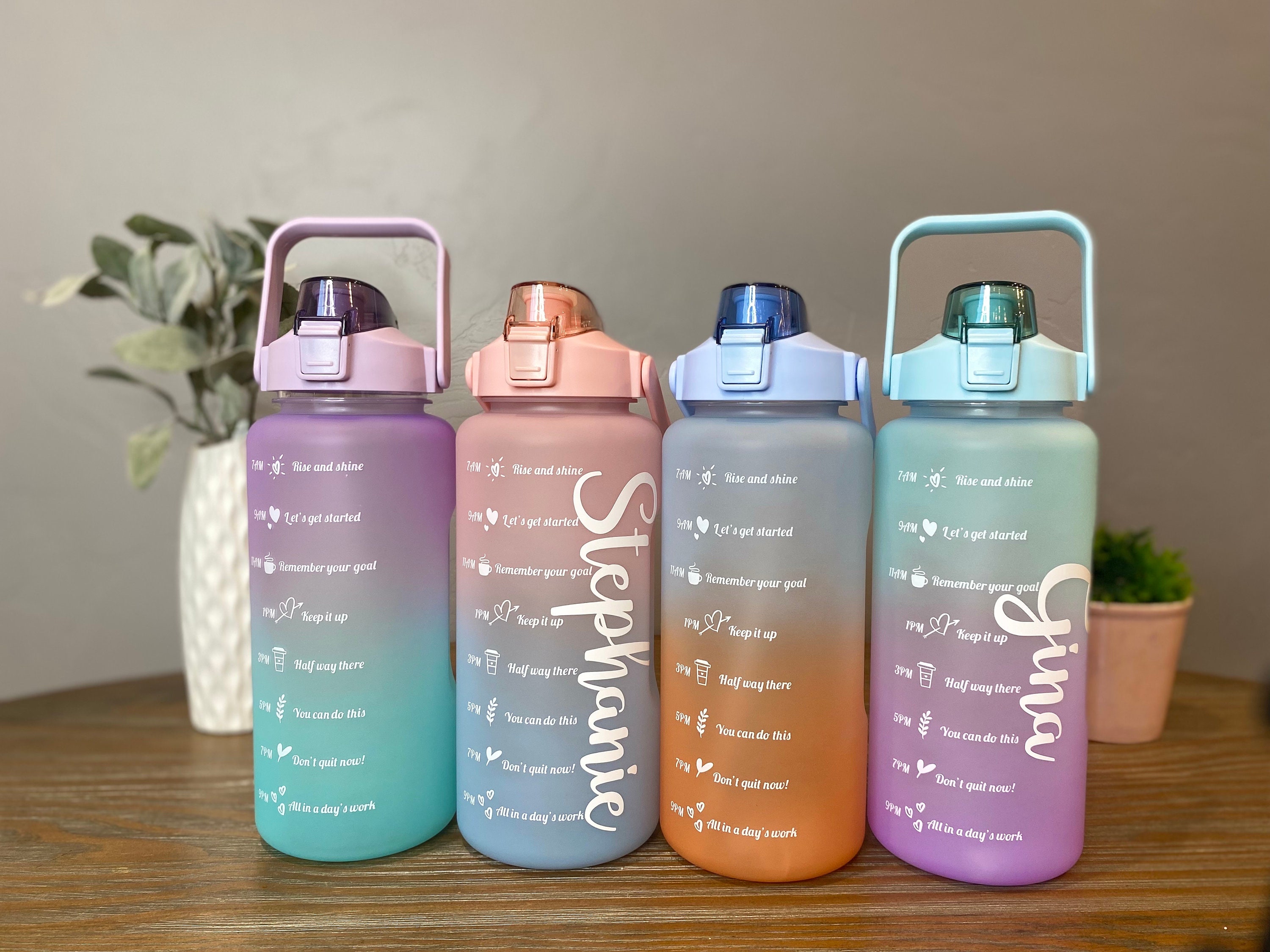 Motivational Water Jug Gym Water Bottle Set 3 in 1Water Bottle Set