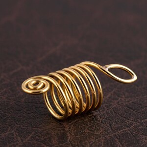 Gold Messing Spiral Finger Schiene Ring, einstellbare Arthritis Stützring, Schwan Hals Schiene für Boutonniere Deformität, Boho Spulenring