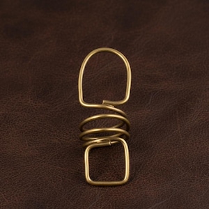 Arthritis Support Brass Ring | Flexible Ring for Pain Relief | Minimalist Wire Comfort ring| Lightweight Pain-Relief ring | Open Spiral ring
