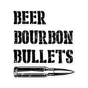 Beer Bourbon Bullets Car Truck Sticker