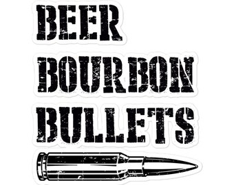 Sticker Bière Bourbon Bullets Voiture Camion