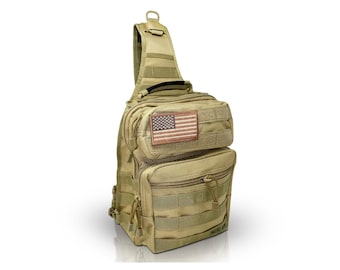Sac à bandoulière tactique par Tactic Ops (beige)