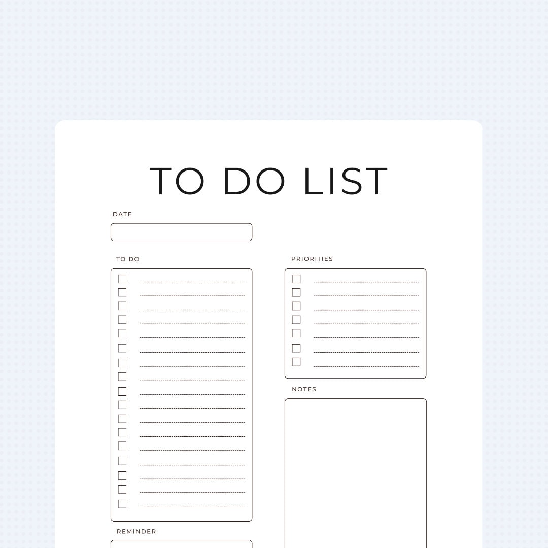 Printable to Do List | Daily, Monday to Friday To-do Pdf Planner ...