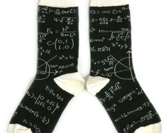 Ladies physics maths equation blackboard socks & handmade soy wax melts fragrance of choice free p+p uk eco packaging