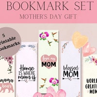 Bookmarks for Mom, Printable Bookmarks, Floral Bookmarks, Bookmarks Set ...