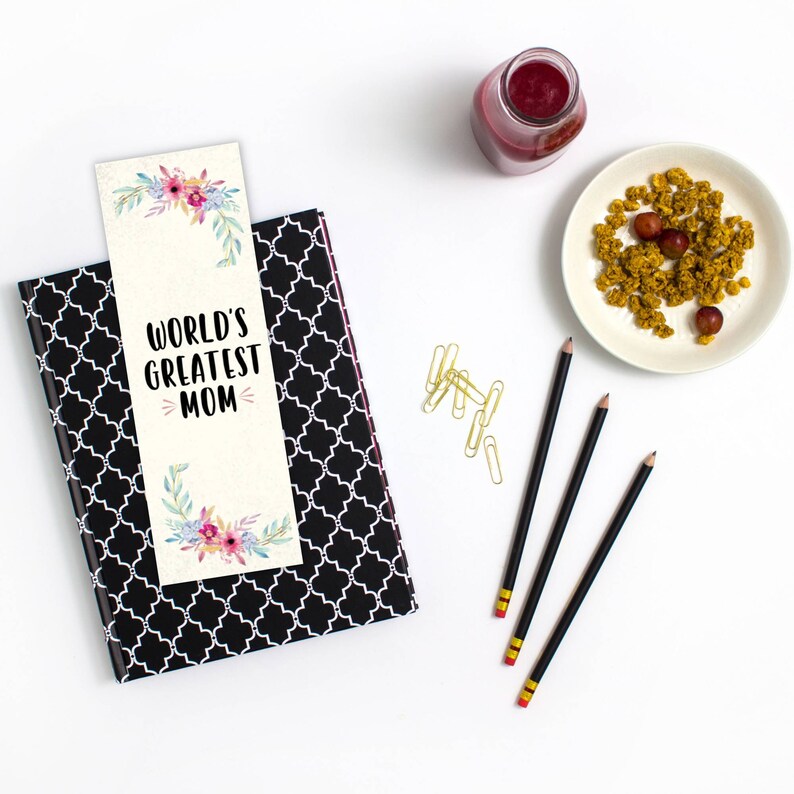 Bookmarks for Mom, Printable Bookmarks, Floral Bookmarks, Bookmarks Set ...