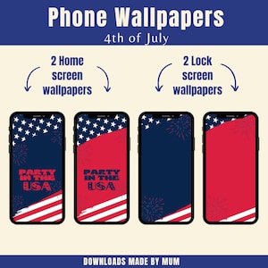 iPhone Wallapaper for Independence Day, Phone Background, Android Wallpaper, 4th of July Phone Wallpaper, Cell Phone Wallpaper