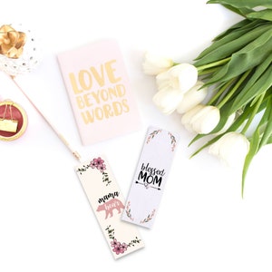 Bookmarks for Mom, Printable Bookmarks, Floral Bookmarks, Bookmarks Set ...