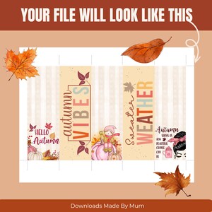 Printable Autumn Bookmarks, Fall Bookmarks, Set of 5 Bookmarks ...