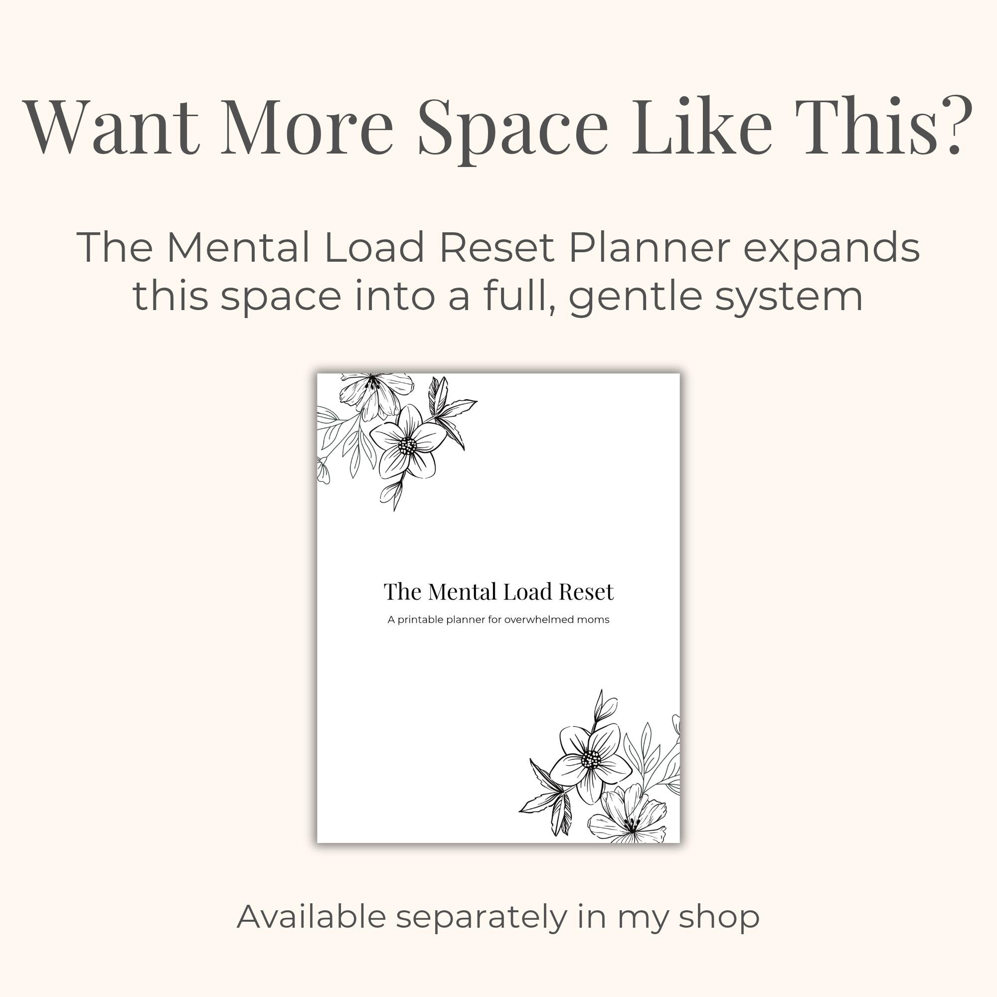 Brain Dump Printable for Overwhelmed Moms | Calm Mind Reset Pages ...