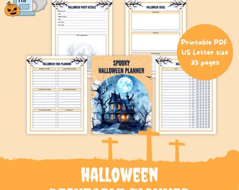 Halloween Planner Printable, Holiday Planner, Spooky Planner, Halloween Party Planning, Halloween Budget, Witchy Planner, Trick or Treat
