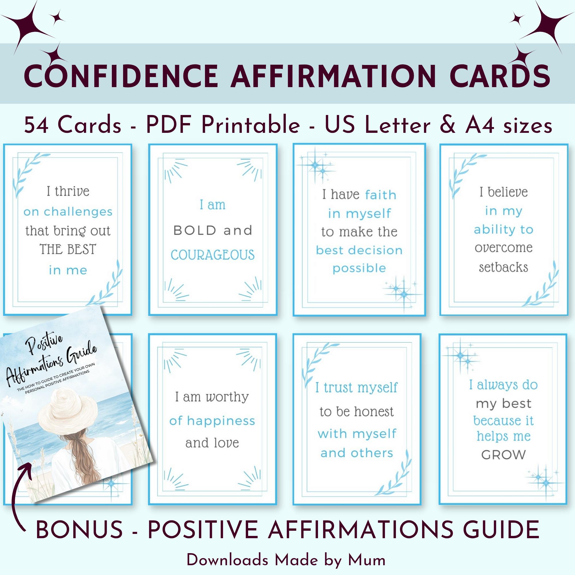 confidence-printable-affirmation-cards-positive-affirmation-cards-affirmation-deck-digital-affirmation-cards-encouragement-cards-set-etsy for Downloadable Free Printable Affirmation Cards Pdf Confidence Printable Affirmation Cards, Positive Affirmation Cards, Affirmation Deck, Digital Affirmation Cards, Encouragement Cards Set - Etsy for Downloadable Free Printable Affirmation Cards Pdf
