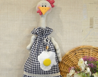 Kitchen Chicken Bag Holder Doll • Grocery Plastic Bag Holder • Bag Storage • Bag Organizer • Housewarming Gift • Handmade Decorative Doll