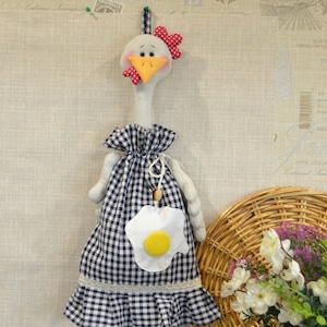 Kitchen Chicken Bag Holder Doll • Grocery Plastic Bag Holder • Bag Storage • Bag Organizer • Housewarming Gift • Handmade Decorative Doll