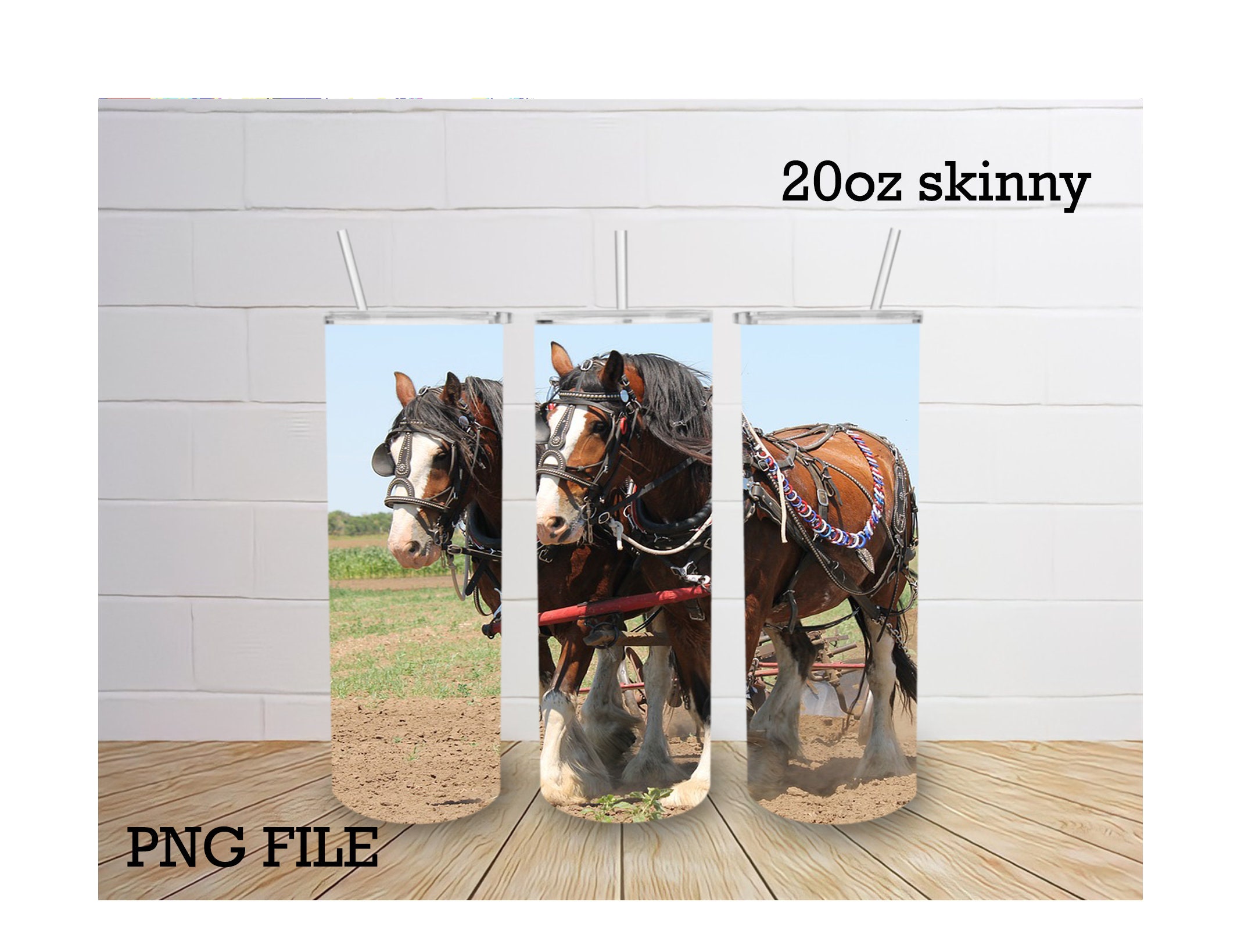 20oz Skinny Tumbler Horse Sublimation Design Template , Tumbler ...