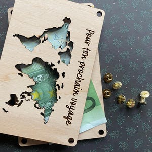Carte en bois découpée au laser - Offrir de l'argent de manière originale - Cadeau d'anniversaire & Noël image 9