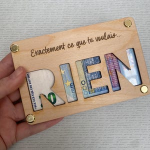 Carte en bois découpée au laser - Offrir de l'argent de manière originale - Cadeau d'anniversaire & Noël image 6