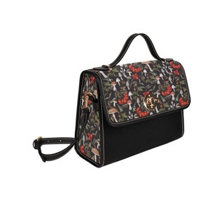 Pilz Print Crossbody Handtasche - Hexenmuster Herbst Halloween Schultertasche Satchel Fliegenpilz