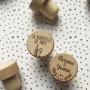 Tapón de botella de vino personalizado: regalo grabado para amantes del vino, bodas, cumpleaños, día de la madre y del padre