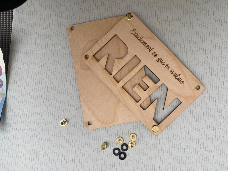 Carte en bois découpée au laser - Offrir de l'argent de manière originale - Cadeau d'anniversaire & Noël image 4