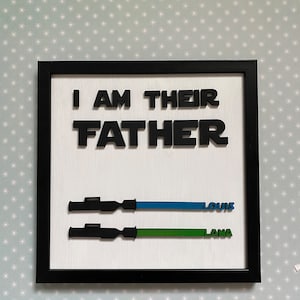 Personalized Father's Day Frame - Star Wars Inspired